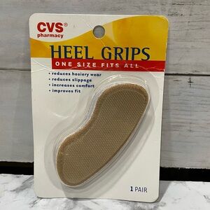 CVS Heel Grips Tan Color 1 (one) Pair New in Package One Size Fits All Vintage